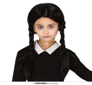 Paruka černá copy Wednesday Adams