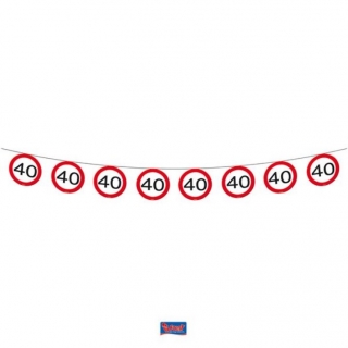 Girlanda dopravní značka 40