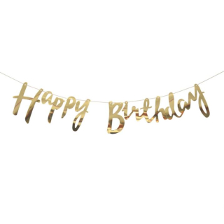 Girlanda Happy birthday zlatá