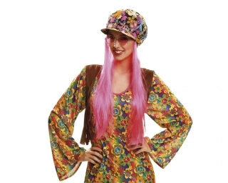 Čepice hippies s vlasy