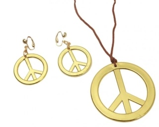 Hippie znak náušnice
